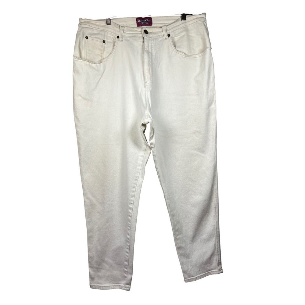 Denim and Co Women's Off White High Rise Skinny Jeans, Size 20